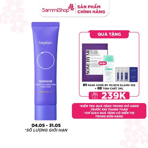 Beplain Kem chống nắng Sunmuse Tone-Up & Correcting Sunscreen SPF50+ PA++++ 50ml