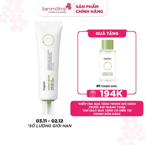 APP-WEB 03.11 - 02.12 Beplain Kem dưỡng da Mung Bean Pore Tight-Up Soothing Cream 60ml