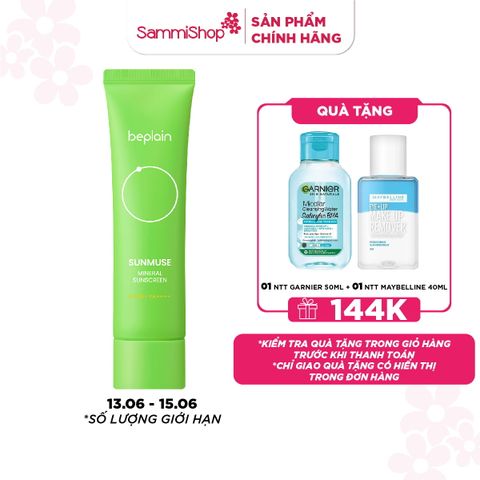 APP+WEB 13.06 - 15.06 Beplain Kem chống nắng Sunmuse Mineral Sunscreen SPF50+ PA++++ 50ml