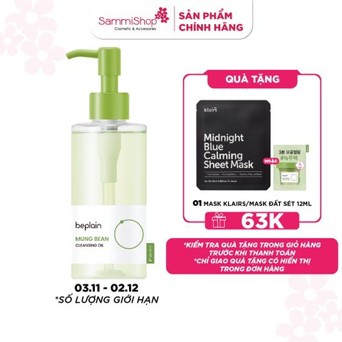 Beplain Dầu tẩy trang Mung Bean Cleansing Oil 200ml