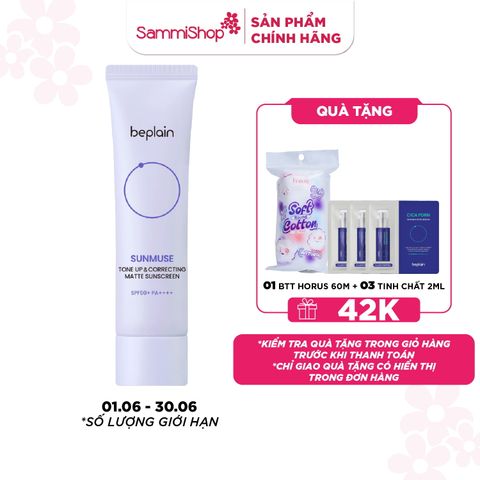 Beplain Kem chống nắng Sunmuse Tone Up & Correcting Matte Sunscreen 50ml