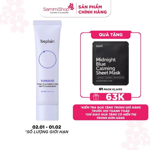 Beplain Kem chống nắng Sunmuse Tone Up & Correcting Matte Sunscreen 50ml