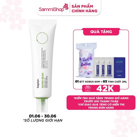 Beplain Kem dưỡng da Mung Bean Pore Tight-Up Soothing Cream 60ml