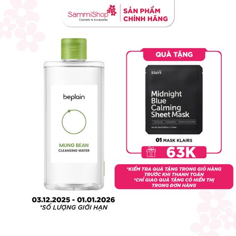 Beplain Nước tẩy trang Mung Bean Cleansing Water 400ml
