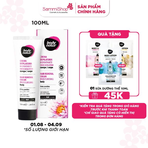 Body Natur Kem Tẩy Lông Hair Removal Cream Moisturising Body Sensitive Skin