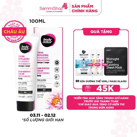 Body Natur Kem Tẩy Lông Hair Removal Cream Moisturising Body Sensitive Skin