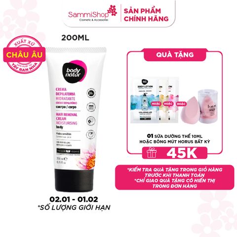 Body Natur Kem Tẩy Lông Hair Removal Cream Moisturising Body Sensitive Skin