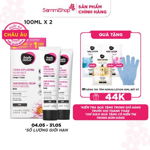 Body Natur Kem Tẩy Lông Hair Removal Cream Moisturising Body Sensitive Skin