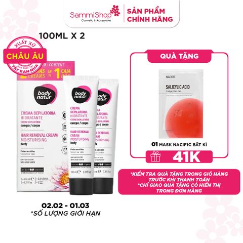 Body Natur Kem Tẩy Lông Hair Removal Cream Moisturising Body Sensitive Skin
