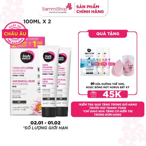 Body Natur Kem Tẩy Lông Hair Removal Cream Moisturising Body Sensitive Skin