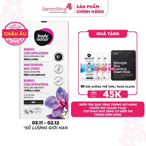 Body Natur Bộ Miếng Dán Tẩy Lông Hair Removal Wax Strips Brazilian Waxing Bikini And Underarm