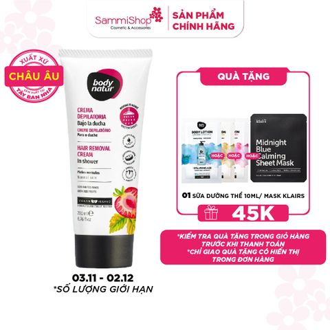 Body Natur Kem tẩy lông Hair Removal Cream In Shower 200ml