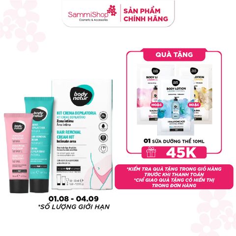 Body Natur Bộ kem tẩy lông Hair Removal Cream Kit Intimate Area 50+30ml