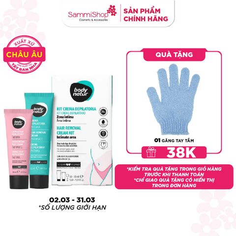 Body Natur Bộ kem tẩy lông Hair Removal Cream Kit Intimate Area 50+30ml