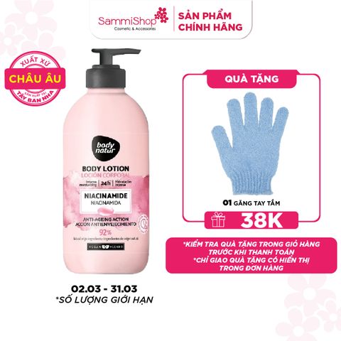 Body Natur Sữa Dưỡng Thể Body Lotion Niacinamide Anti-Ageing Action 275ml