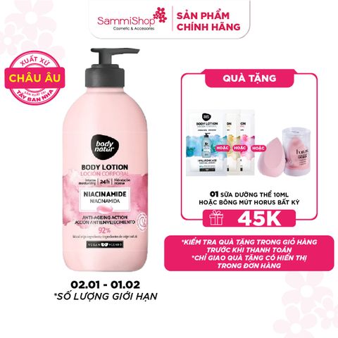 Body Natur Sữa Dưỡng Thể Body Lotion Niacinamide Anti-Ageing Action 275ml