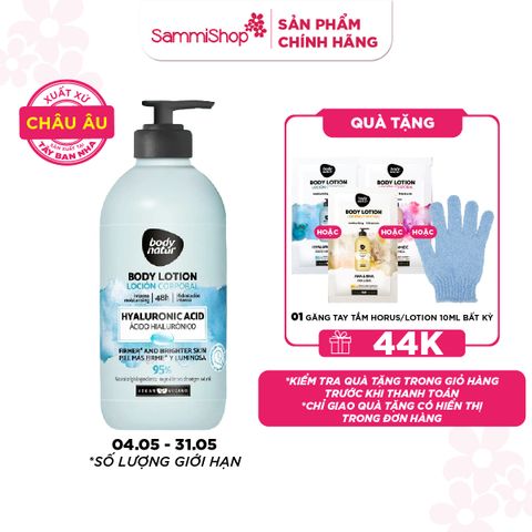 Body Natur Sữa Dưỡng Thể Body Lotion Hyaluronic Acid Firmer And Brighter Skin 275ml