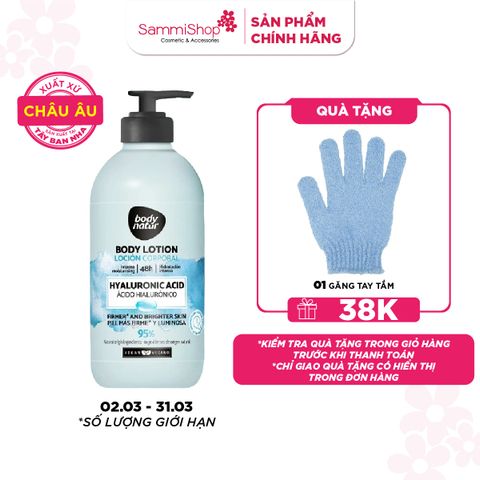Body Natur Sữa Dưỡng Thể Body Lotion Hyaluronic Acid Firmer And Brighter Skin 275ml