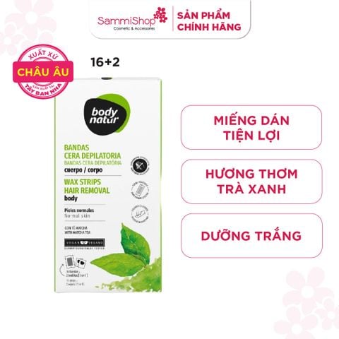 Body Natur Bộ miếng dán tẩy lông Wax Strips Hair Removal Body Normal Skin