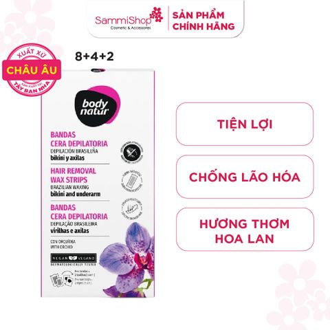 Body Natur Bộ Miếng Dán Tẩy Lông Hair Removal Wax Strips Brazilian Waxing Bikini And Underarm