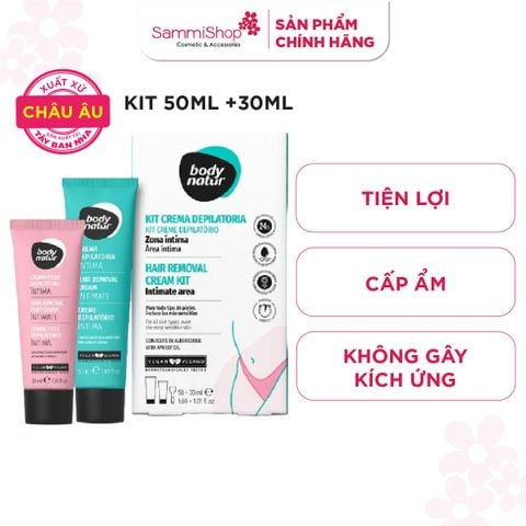 Body Natur Bộ kem tẩy lông Hair Removal Cream Kit Intimate Area 50+30ml