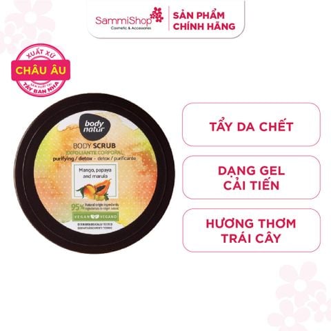 Body Natur Tẩy da chết cơ thể Body Scrub Mango, Papaya and Marula 200ml