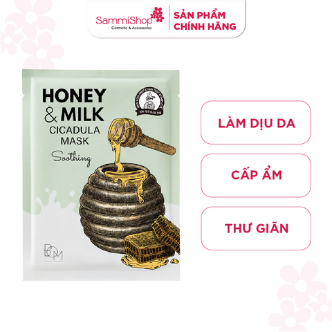 1.12 - 31.12 Combo 5 BOM Mặt nạ Honey & Milk Soothing Cicadula Mask 25g