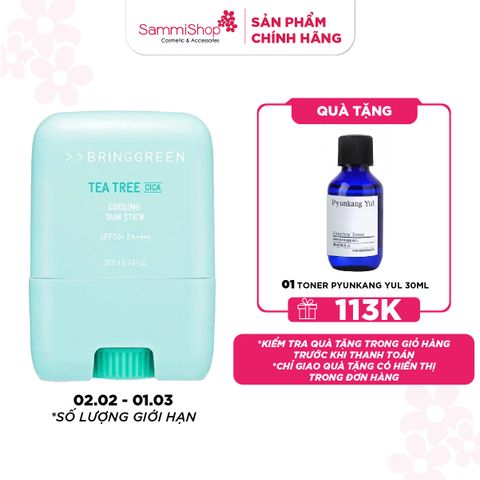 Bring Green Sáp chống nắng Tea Tree Cica Cooling Sun Stick 20g