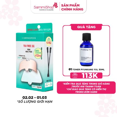 Bring Green Bộ sản phẩm mặt nạ mũi Tea Tree Cica Pore Nose Pack