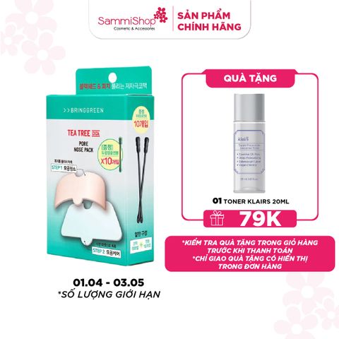 Bring Green Bộ sản phẩm mặt nạ mũi Tea Tree Cica Pore Nose Pack