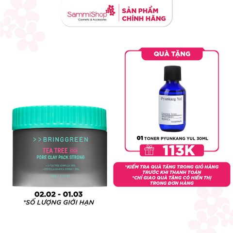 Bring Green Mặt nạ đất sét Tea Tree Cica Pore Clay Pack Strong 100g