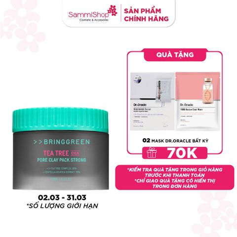 Bring Green Mặt nạ đất sét Tea Tree Cica Pore Clay Pack Strong 100g