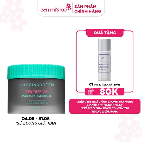 Bring Green Mặt nạ đất sét Tea Tree Cica Pore Clay Pack Strong 100g