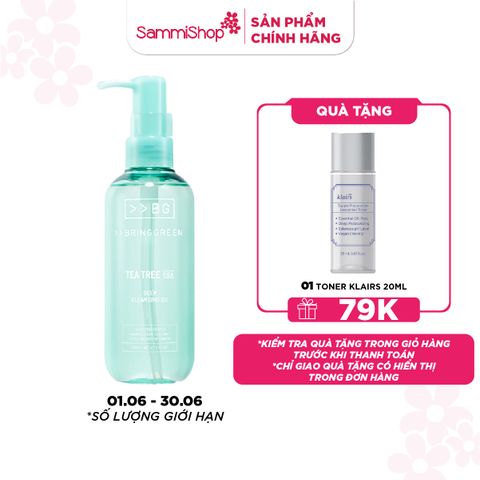 Bring Green Dầu tẩy trang Tea Tree Cica Deep Cleansing Oil 200ml