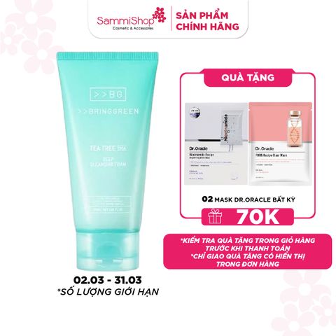 Bring Green Sữa rửa mặt Tea Tree Cica Deep Cleansing Foam 120ml