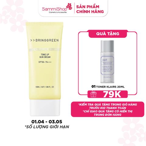Bring Green Kem chống nắng Super Lemon Glutathione Tone Up Sun Cream 50ml