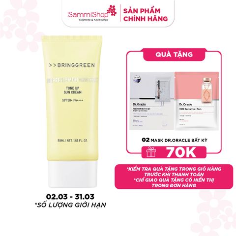 Bring Green Kem chống nắng Super Lemon Glutathione Tone Up Sun Cream 50ml