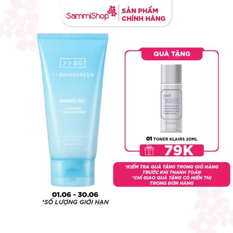 Bring Green Sữa rửa mặt Bamboo Hyalu Hydrating Cleansing Foam 120ml