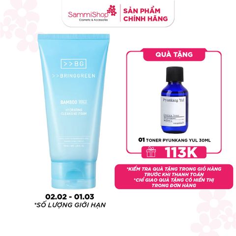 Bring Green Sữa rửa mặt Bamboo Hyalu Hydrating Cleansing Foam 120ml