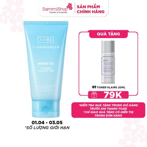 Bring Green Sữa rửa mặt Bamboo Hyalu Hydrating Cleansing Foam 120ml