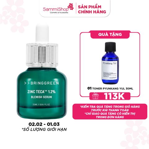 Bring Green Tinh chất Zinc Teca Blemish Serum 25ml