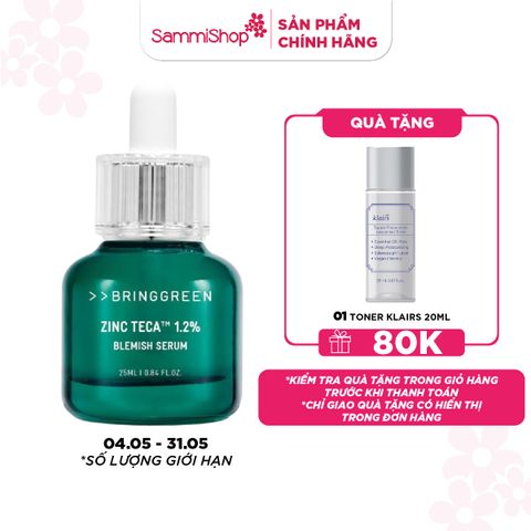 Bring Green Tinh chất Zinc Teca Blemish Serum 25ml