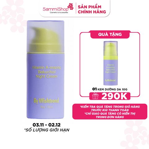 By Wishtrend Kem dưỡng da ban đêm Vitamin A-mazing Bakuchiol Night Cream 30g