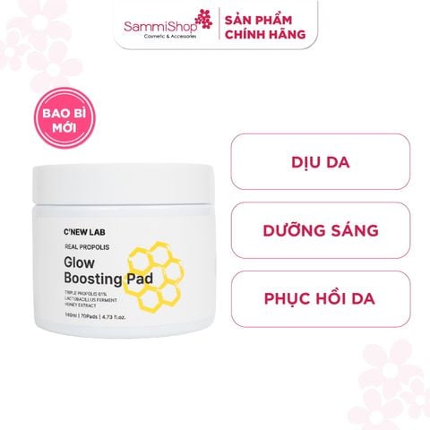 C'New Lab Toner Pad Real Propolis Glow Boosting Pad 140ml