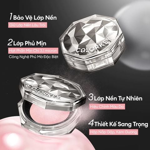 COLORKEY Phấn phủ dạng bột Lasting Naturally 8g