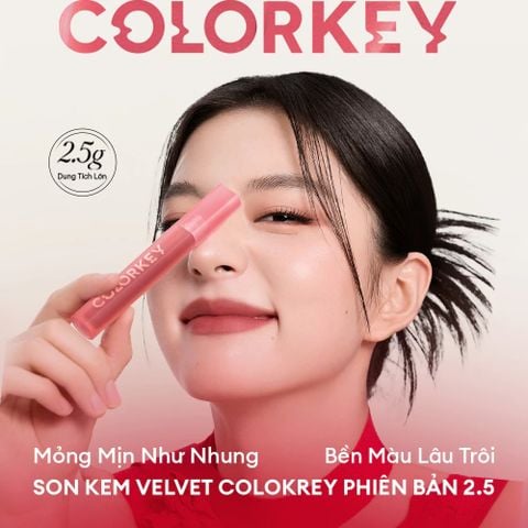 COLORKEY Son kem lì airy velvet lip lacquer