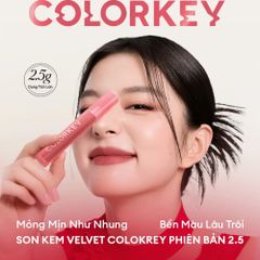 COLORKEY Son kem lì airy velvet lip lacquer