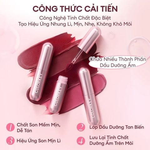 COLORKEY Son bùn Mousse Matte Lip Mud