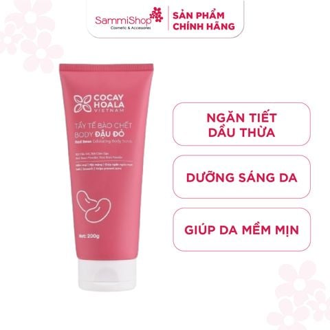 Cocayhoala Tẩy tế bào chết body Đậu Đỏ 200g