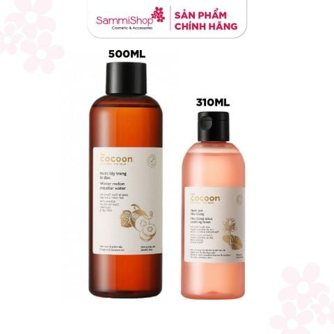 03.11 - 30.11 COMBO 1 Cocoon Nước Sen Hậu Giang Lotus Soothing Toner 310ml + 1 Nước tẩy trang Cocoon bí đao Winter melon micellar water 500ml --- KHÔNG ÁP DỤNG MÃ GIẢM GIÁ